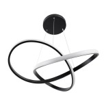 GLOBOSTAR® DEXTER 61049 Μοντέρνο Κρεμαστό Φωτιστικό Οροφής LED 72W 8064lm 300° AC 220-240V IP20 Ρυθμιζόμενο Λευκό CCT με Χειριστήριο από 2700K έως 6000K Dimmable - Lumileds SMD Chip - Μαύρο Ματ - Μ56 x Π56 x Υ14cm - 3 Χρόνια Εγγύηση