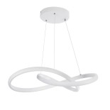 GLOBOSTAR® DEXTER 61050 Μοντέρνο Κρεμαστό Φωτιστικό Οροφής LED 72W 8064lm 300° AC 220-240V IP20 Ρυθμιζόμενο Λευκό CCT με Χειριστήριο από 2700K έως 6000K Dimmable - Lumileds SMD Chip - Λευκό Ματ - Μ56 x Π56 x Υ14cm - 3 Χρόνια Εγγύηση