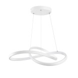 GLOBOSTAR® DEXTER 61050 Μοντέρνο Κρεμαστό Φωτιστικό Οροφής LED 72W 8064lm 300° AC 220-240V IP20 Ρυθμιζόμενο Λευκό CCT με Χειριστήριο από 2700K έως 6000K Dimmable - Lumileds SMD Chip - Λευκό Ματ - Μ56 x Π56 x Υ14cm - 3 Χρόνια Εγγύηση