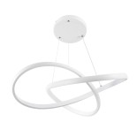 GLOBOSTAR® DEXTER 61050 Μοντέρνο Κρεμαστό Φωτιστικό Οροφής LED 72W 8064lm 300° AC 220-240V IP20 Ρυθμιζόμενο Λευκό CCT με Χειριστήριο από 2700K έως 6000K Dimmable - Lumileds SMD Chip - Λευκό Ματ - Μ56 x Π56 x Υ14cm - 3 Χρόνια Εγγύηση