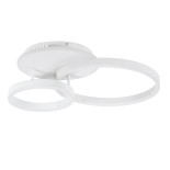 GLOBOSTAR® VENOM 61121 Μοντέρνο Φωτιστικό Οροφής LED 67W 6700lm 360° AC 220-240V IP20 Ρυθμιζόμενο Λευκό CCT με Χειριστήριο από 2700K έως 6000K Dimmable - Lumileds SMD Chip - Λευκό Ματ - Μ60 x Π40 x Υ12.5cm - 3 Χρόνια Εγγύηση
