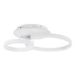 GLOBOSTAR® VENOM 61121 Μοντέρνο Φωτιστικό Οροφής LED 67W 6700lm 360° AC 220-240V IP20 Ρυθμιζόμενο Λευκό CCT με Χειριστήριο από 2700K έως 6000K Dimmable - Lumileds SMD Chip - Λευκό Ματ - Μ60 x Π40 x Υ12.5cm - 3 Χρόνια Εγγύηση