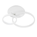 GLOBOSTAR® VENOM 61121 Μοντέρνο Φωτιστικό Οροφής LED 67W 6700lm 360° AC 220-240V IP20 Ρυθμιζόμενο Λευκό CCT με Χειριστήριο από 2700K έως 6000K Dimmable - Lumileds SMD Chip - Λευκό Ματ - Μ60 x Π40 x Υ12.5cm - 3 Χρόνια Εγγύηση