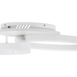 GLOBOSTAR® VENOM 61121 Μοντέρνο Φωτιστικό Οροφής LED 67W 6700lm 360° AC 220-240V IP20 Ρυθμιζόμενο Λευκό CCT με Χειριστήριο από 2700K έως 6000K Dimmable - Lumileds SMD Chip - Λευκό Ματ - Μ60 x Π40 x Υ12.5cm - 3 Χρόνια Εγγύηση