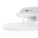 GLOBOSTAR® VENOM 61121 Μοντέρνο Φωτιστικό Οροφής LED 67W 6700lm 360° AC 220-240V IP20 Ρυθμιζόμενο Λευκό CCT με Χειριστήριο από 2700K έως 6000K Dimmable - Lumileds SMD Chip - Λευκό Ματ - Μ60 x Π40 x Υ12.5cm - 3 Χρόνια Εγγύηση