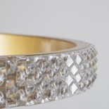 GLOBOSTAR® DIAMOND TRIO 61137 Μοντέρνο Κρεμαστό Φωτιστικό Οροφής LED 100W 12123lm 360° AC 220-240V IP20 Ρυθμιζόμενο Λευκό CCT με Χειριστήριο από 2700K έως 6000K Dimmable - Lumileds SMD Chip - Χρυσό Βούρτσας - Μ60 x Π60 x Υ60cm - 3 Χρόνια Εγγύηση