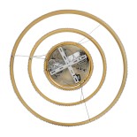 GLOBOSTAR® DIAMOND TRIO 61137 Μοντέρνο Κρεμαστό Φωτιστικό Οροφής LED 100W 12123lm 360° AC 220-240V IP20 Ρυθμιζόμενο Λευκό CCT με Χειριστήριο από 2700K έως 6000K Dimmable - Lumileds SMD Chip - Χρυσό Βούρτσας - Μ60 x Π60 x Υ60cm - 3 Χρόνια Εγγύηση