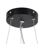 GLOBOSTAR® ANATOLIA 61267 Μοντέρνο Κρεμαστό Φωτιστικό Οροφής LED 60W 6900lm 120° AC 220-240V IP20 Ρυθμιζόμενο Λευκό CCT με Χειριστήριο από 2700K έως 6000K Dimmable - Lumileds SMD Chip - Μαύρο - Μ43 x Π43 x Υ11cm - 3 Χρόνια Εγγύηση