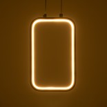 GLOBOSTAR® DEROBA 61301 Μοντέρνο Κρεμαστό Φωτιστικό Οροφής LED 12W 1320lm 360° AC 220-240V IP20 Ρυθμιζόμενο Λευκό CCT με On/Off 2700K/4500K/6000K - Lumileds SMD Chip - Χρυσό Βούρτσας - Μ16 x Π1.6 x Υ25.5cm - 3 Χρόνια Εγγύηση