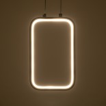 GLOBOSTAR® DEROBA 61301 Μοντέρνο Κρεμαστό Φωτιστικό Οροφής LED 12W 1320lm 360° AC 220-240V IP20 Ρυθμιζόμενο Λευκό CCT με On/Off 2700K/4500K/6000K - Lumileds SMD Chip - Χρυσό Βούρτσας - Μ16 x Π1.6 x Υ25.5cm - 3 Χρόνια Εγγύηση