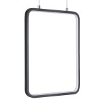 GloboStar® NEROBA 61302 Κρεμαστό Φωτιστικό Οροφής Linear Design LED CCT 18W 1980lm 360° AC 220-240V - Εναλλαγή Φωτισμού μέσω Διακόπτη On/Off All In One Ψυχρό 6000k+Φυσικό 4500k+Θερμό 2700k Μ29 x Π2 x Υ36cm - Μαύρο - 3 Years Warranty