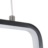 GloboStar® NEROBA 61302 Κρεμαστό Φωτιστικό Οροφής Linear Design LED CCT 18W 1980lm 360° AC 220-240V - Εναλλαγή Φωτισμού μέσω Διακόπτη On/Off All In One Ψυχρό 6000k+Φυσικό 4500k+Θερμό 2700k Μ29 x Π2 x Υ36cm - Μαύρο - 3 Years Warranty