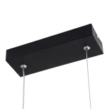 GloboStar® NEROBA 61302 Κρεμαστό Φωτιστικό Οροφής Linear Design LED CCT 18W 1980lm 360° AC 220-240V - Εναλλαγή Φωτισμού μέσω Διακόπτη On/Off All In One Ψυχρό 6000k+Φυσικό 4500k+Θερμό 2700k Μ29 x Π2 x Υ36cm - Μαύρο - 3 Years Warranty