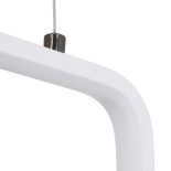 GloboStar® NEROBA 61303 Κρεμαστό Φωτιστικό Οροφής Linear Design LED CCT 18W 1980lm 360° AC 220-240V - Εναλλαγή Φωτισμού μέσω Διακόπτη On/Off All In One Ψυχρό 6000k+Φυσικό 4500k+Θερμό 2700k Μ29 x Π2 x Υ36cm - Λευκό - 3 Years Warranty