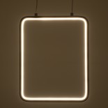 GloboStar® NEROBA 61303 Κρεμαστό Φωτιστικό Οροφής Linear Design LED CCT 18W 1980lm 360° AC 220-240V - Εναλλαγή Φωτισμού μέσω Διακόπτη On/Off All In One Ψυχρό 6000k+Φυσικό 4500k+Θερμό 2700k Μ29 x Π2 x Υ36cm - Λευκό - 3 Years Warranty