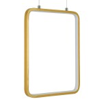 GloboStar® NEROBA 61305 Κρεμαστό Φωτιστικό Οροφής Linear Design LED CCT 18W 1980lm 360° AC 220-240V - Εναλλαγή Φωτισμού μέσω Διακόπτη On/Off All In One Ψυχρό 6000k+Φυσικό 4500k+Θερμό 2700k Μ29 x Π2 x Υ36cm - Χρυσό Βούρτσας - 3 Years Warranty