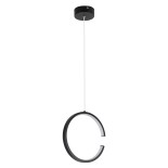 GLOBOSTAR® CEROBA 61306 Μοντέρνο Κρεμαστό Φωτιστικό Οροφής LED 12W 1320lm 300° AC 220-240V IP20 Ρυθμιζόμενο Λευκό CCT με On/Off 2700K/4500K/6000K - Lumileds SMD Chip - Μαύρο Ματ - Μ22 x Π2 x Υ22cm - 3 Χρόνια Εγγύηση
