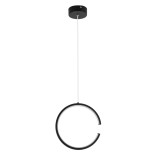 GLOBOSTAR® CEROBA 61306 Μοντέρνο Κρεμαστό Φωτιστικό Οροφής LED 12W 1320lm 300° AC 220-240V IP20 Ρυθμιζόμενο Λευκό CCT με On/Off 2700K/4500K/6000K - Lumileds SMD Chip - Μαύρο Ματ - Μ22 x Π2 x Υ22cm - 3 Χρόνια Εγγύηση