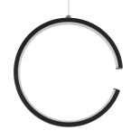 GLOBOSTAR® CEROBA 61306 Μοντέρνο Κρεμαστό Φωτιστικό Οροφής LED 12W 1320lm 300° AC 220-240V IP20 Ρυθμιζόμενο Λευκό CCT με On/Off 2700K/4500K/6000K - Lumileds SMD Chip - Μαύρο Ματ - Μ22 x Π2 x Υ22cm - 3 Χρόνια Εγγύηση
