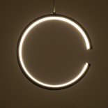 GLOBOSTAR® CEROBA 61306 Μοντέρνο Κρεμαστό Φωτιστικό Οροφής LED 12W 1320lm 300° AC 220-240V IP20 Ρυθμιζόμενο Λευκό CCT με On/Off 2700K/4500K/6000K - Lumileds SMD Chip - Μαύρο Ματ - Μ22 x Π2 x Υ22cm - 3 Χρόνια Εγγύηση