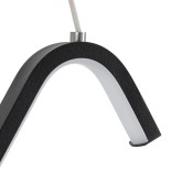 GloboStar® CEROBA 61307 Κρεμαστό Φωτιστικό Οροφής Linear Design LED CCT 12W 1320lm 360° AC 220-240V - Εναλλαγή Φωτισμού μέσω Διακόπτη On/Off All In One Ψυχρό 6000k+Φυσικό 4500k+Θερμό 2700k Μ22 x Π2 x Υ22cm - Μαύρο - 3 Years Warranty