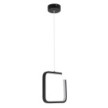 GLOBOSTAR® CEROBA 61308 Μοντέρνο Κρεμαστό Φωτιστικό Οροφής LED 12W 1320lm 360° AC 220-240V IP20 Ρυθμιζόμενο Λευκό CCT με On/Off 2700K/4500K/6000K - Lumileds SMD Chip - Μαύρο Ματ - Μ22 x Π2 x Υ22cm - 3 Χρόνια Εγγύηση
