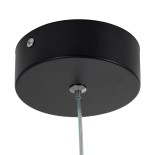GLOBOSTAR® CEROBA 61308 Μοντέρνο Κρεμαστό Φωτιστικό Οροφής LED 12W 1320lm 360° AC 220-240V IP20 Ρυθμιζόμενο Λευκό CCT με On/Off 2700K/4500K/6000K - Lumileds SMD Chip - Μαύρο Ματ - Μ22 x Π2 x Υ22cm - 3 Χρόνια Εγγύηση