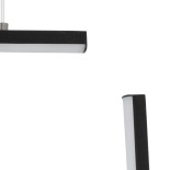 GLOBOSTAR® CEROBA 61308 Μοντέρνο Κρεμαστό Φωτιστικό Οροφής LED 12W 1320lm 360° AC 220-240V IP20 Ρυθμιζόμενο Λευκό CCT με On/Off 2700K/4500K/6000K - Lumileds SMD Chip - Μαύρο Ματ - Μ22 x Π2 x Υ22cm - 3 Χρόνια Εγγύηση