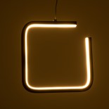 GLOBOSTAR® CEROBA 61308 Μοντέρνο Κρεμαστό Φωτιστικό Οροφής LED 12W 1320lm 360° AC 220-240V IP20 Ρυθμιζόμενο Λευκό CCT με On/Off 2700K/4500K/6000K - Lumileds SMD Chip - Μαύρο Ματ - Μ22 x Π2 x Υ22cm - 3 Χρόνια Εγγύηση