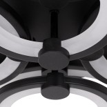 GLOBOSTAR® ROYAL-R 61323 Μοντέρνο Φωτιστικό Οροφής LED 135W 13500lm 360° AC 220-240V IP20 Ρυθμιζόμενο Λευκό CCT με Χειριστήριο από 2700K έως 6000K Dimmable - Lumileds SMD Chip - Μαύρο Ματ - Μ80.5 x Π59 x Υ12cm - 3 Χρόνια Εγγύηση