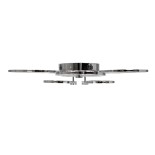 GLOBOSTAR® ROYAL-R 61324 Μοντέρνο Φωτιστικό Οροφής LED 135W 13500lm 360° AC 220-240V IP20 Ρυθμιζόμενο Λευκό CCT με Χειριστήριο από 2700K έως 6000K Dimmable - Lumileds SMD Chip - Ασημί Νίκελ - Μ80.5 x Π59 x Υ12cm - 3 Χρόνια Εγγύηση