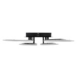 GloboStar® ROYAL-S 61325 Φωτιστικό Οροφής Design LED CCT 135W 16200lm 360° AC 220-240V - Εναλλαγή Φωτισμού μέσω Τηλεχειριστηρίου All In One Ψυχρό 6000k+Φυσικό 4500k+Θερμό 2700k Dimmable Μ58.5 x Π58.5 x Υ12cm - Μαύρο - 3 Years Warranty