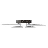 GloboStar® ROYAL-S 61326 Φωτιστικό Οροφής Design LED CCT 135W 16200lm 360° AC 220-240V - Εναλλαγή Φωτισμού μέσω Τηλεχειριστηρίου All In One Ψυχρό 6000k+Φυσικό 4500k+Θερμό 2700k Dimmable Μ58.5 x Π58.5 x Υ12cm - Ασημί Νίκελ - 3 Years Warranty