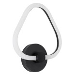 GloboStar® REGINA 61341 Φωτιστικό Τοίχου - Απλίκα Design LED CCT 8W 960lm 360° AC 220-240V - Εναλλαγή Φωτισμού μέσω Διακόπτη On/Off All In One Ψυχρό 6000k+Φυσικό 4500k+Θερμό 2700k Μ25 x Π7 x Υ28.5cm - Μαύρο - 3 Years Warranty