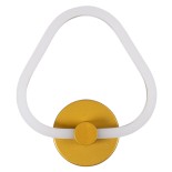 GloboStar® REGINA 61342 Φωτιστικό Τοίχου - Απλίκα Design LED CCT 8W 960lm 360° AC 220-240V - Εναλλαγή Φωτισμού μέσω Διακόπτη On/Off All In One Ψυχρό 6000k+Φυσικό 4500k+Θερμό 2700k Μ25 x Π7 x Υ28.5cm - Χρυσό - 3 Years Warranty