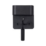 GLOBOSTAR® IBIS 61367 Μοντέρνο Φωτιστικό Τοίχου - Απλίκα Ξενοδοχείου Reading Light με Φορτιστή USB 3A LED 10W 1000lm 36°/360° AC 220-240V IP20 Φυσικό Λευκό 4500K - Bridgelux COB Chip & TÜV SÜD Driver - Μαύρο Ματ - Μ10 x Π6.1 x Υ18cm - 3 Χρόνια Εγγύηση