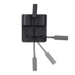 GLOBOSTAR® IBIS 61367 Μοντέρνο Φωτιστικό Τοίχου - Απλίκα Ξενοδοχείου Reading Light με Φορτιστή USB 3A LED 10W 1000lm 36°/360° AC 220-240V IP20 Φυσικό Λευκό 4500K - Bridgelux COB Chip & TÜV SÜD Driver - Μαύρο Ματ - Μ10 x Π6.1 x Υ18cm - 3 Χρόνια Εγγύηση
