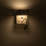 GLOBOSTAR® IBIS 61368 Μοντέρνο Φωτιστικό Τοίχου - Απλίκα Ξενοδοχείου Reading Light με Φορτιστή USB 3A LED 10W 1000lm 36°/360° AC 220-240V IP20 Φυσικό Λευκό 4500K - Bridgelux COB Chip & TÜV SÜD Driver - Λευκό Ματ - Μ10 x Π6.1 x Υ18cm - 3 Χρόνια Εγγύηση