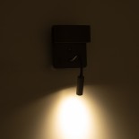 GLOBOSTAR® IBIS 61369 Μοντέρνο Φωτιστικό Τοίχου - Απλίκα Ξενοδοχείου Reading Light με Φορτιστή USB 3A LED 10W 1000lm 36°/360° AC 220-240V IP20 Φυσικό Λευκό 4500K - Bridgelux COB Chip & TÜV SÜD Driver - Γκρι Ανθρακί Ματ - Μ10 x Π6.1 x Υ18cm - 3 Χρόνια Εγγύ