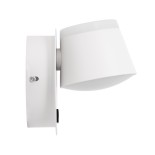 GloboStar® REGENCY 61374 Μοντέρνο Φωτιστικό Τοίχου - Απλίκα Ξενοδοχείου Bed Side LED 8W 920lm 120° AC 220-240V - Reading Up/Down Light - Φορτιστής USB 3A - Μ12 x Π12 x Υ13cm - Φυσικό Λευκό 4500K - Λευκό