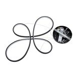 GloboStar® BUTTERFLY 61391 Κρεμαστό Φωτιστικό Οροφής Design LED CCT 75W 8400lm 300° AC 220-240V - Εναλλαγή Φωτισμού μέσω Τηλεχειριστηρίου All In One Ψυχρό 6000k+Φυσικό 4500k+Θερμό 2700k Dimmable Μ71 x Π52 x Υ4cm - Μαύρο - 3 Years Warranty