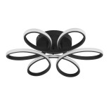 GLOBOSTAR® MARGARET 61400 Μοντέρνο Φωτιστικό Οροφής LED 54W 5400lm 360° AC 220-240V IP20 Ρυθμιζόμενο Λευκό CCT με Χειριστήριο από 2700K έως 6000K Dimmable - Lumileds SMD Chip - Μαύρο Ματ - Μ57 x Π57 x Υ12cm - 3 Χρόνια Εγγύηση