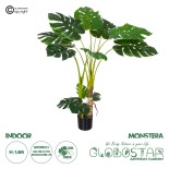 GloboStar® Artificial Garden MONSTERA 20004 Τεχνητό Διακοσμητικό Φυτό Μονστέρα Υ140cm