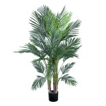 GloboStar® Artificial Garden ARECA PALM TREE 20012 Τεχνητό Διακοσμητικό Φυτό Φοινικόδεντρο Αρέκα Υ130cm 