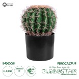 GloboStar® Artificial Garden FEROCACTUS 20092 Τεχνητό Διακοσμητικό Φυτό Φερόκακτος Υ26cm 