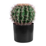 GloboStar® Artificial Garden FEROCACTUS 20092 Τεχνητό Διακοσμητικό Φυτό Φερόκακτος Υ26cm 