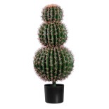 GloboStar® Artificial Garden FEROCACTUS 20137 Τεχνητό Διακοσμητικό Φυτό Φερόκακτος Υ85cm 