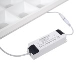 GloboStar® ZEUS 60969 Χωνευτό LED Panel 60x60cm 48W 7200lm 120° CRI≥86Ra UGR<19 Anti-Glare Shield Diffuser AC 220-240V IP44 Μ60 x Π60 x Υ3.3cm - Φυσικό Λευκό 4500K - Bridgelux High Lumen Chips - TÜV Certified Driver - 5 Years Warranty