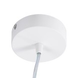 GloboStar® BARON 61252 Κρεμαστή Πλαφονιέρα Οροφής LED CCT 12W 1440lm 120° AC 220-240V - Εναλλαγή Φωτισμού μέσω Διακόπτη On/Off All In One Ψυχρό 6000k+Φυσικό 4500k+Θερμό 2700k Φ25 x Υ8cm - Λευκό - 3 Years Warranty