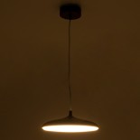 GloboStar® BARON 61252 Κρεμαστή Πλαφονιέρα Οροφής LED CCT 12W 1440lm 120° AC 220-240V - Εναλλαγή Φωτισμού μέσω Διακόπτη On/Off All In One Ψυχρό 6000k+Φυσικό 4500k+Θερμό 2700k Φ25 x Υ8cm - Λευκό - 3 Years Warranty
